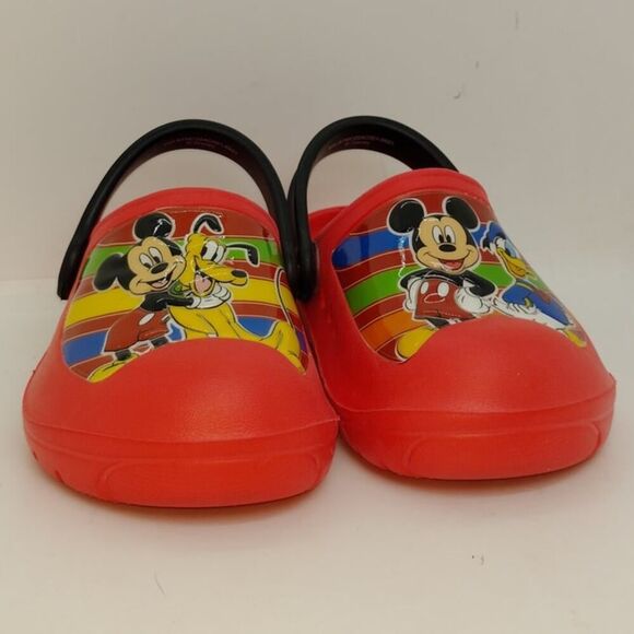 Disney Mickey, Donald, Goofy Red Clogs - Size 7/8 - NEW - Picture 5 of 9